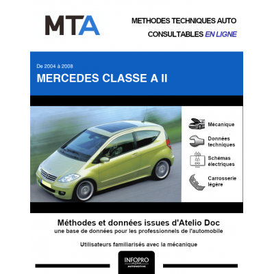 MTA Mercedes Classe a II MONOSPACE 3 portes de 12/2004 à 04/2008