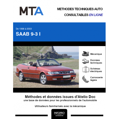 MTA Saab 9-3 I CABRIOLET 2 portes de 05/1998 à 07/2003