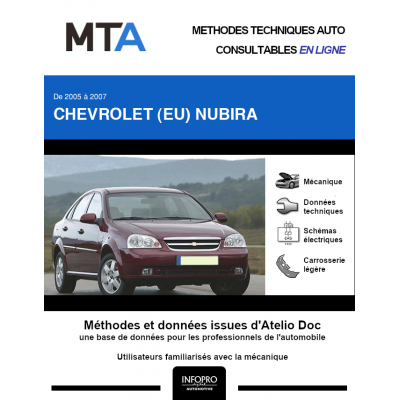 MTA Chevrolet (eu) Nubira BERLINE 4 portes de 01/2005 à 12/2007