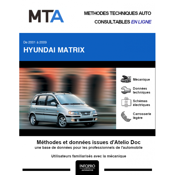 MTA Hyundai Matrix MONOSPACE 5 portes de 09/2001 à 09/2009
