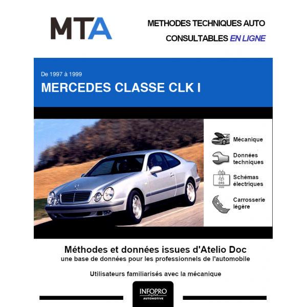 MTA Mercedes Classe clk I COUPE 2 portes de 04/1997 à 08/1999