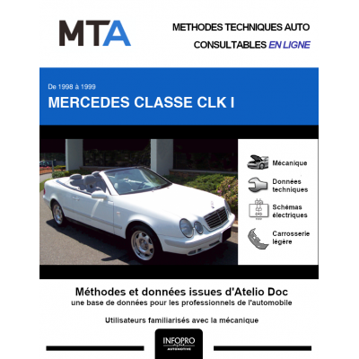 MTA Mercedes Classe clk I CABRIOLET 2 portes de 07/1998 à 08/1999