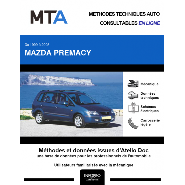 MTA Mazda Premacy MONOSPACE 5 portes de 07/1999 à 06/2005