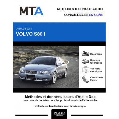 MTA Volvo S80 I BERLINE 4 portes de 01/2003 à 06/2006
