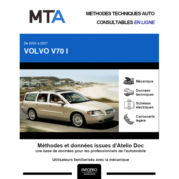 MTA Volvo V70 I BREAK 5 portes de 06/2004 à 10/2007