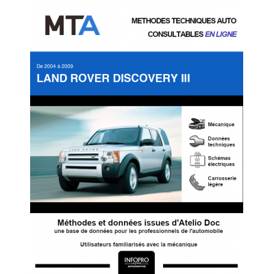 MTA Land rover Discovery III BREAK 5 portes de 09/2004 à 09/2009