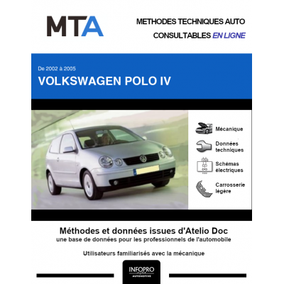MTA Volkswagen Polo IV HAYON 3 portes de 01/2002 à 05/2005
