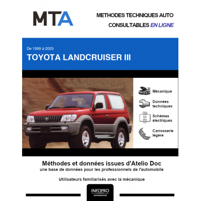 MTA Toyota Landcruiser III BREAK 3 portes de 08/1999 à 02/2003