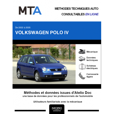 MTA Volkswagen Polo IV HAYON 5 portes de 01/2002 à 05/2005