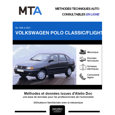 MTA Volkswagen Polo classic/flight III BERLINE 4 portes de 03/1996 à 12/2001