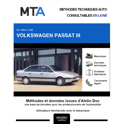 MTA Volkswagen Passat III BERLINE 4 portes de 04/1988 à 11/1993