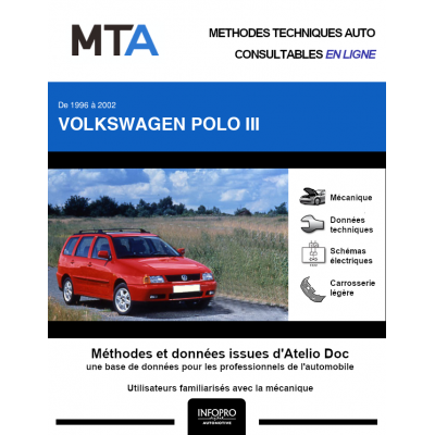 MTA Volkswagen Polo III BREAK 5 portes de 12/1996 à 08/2001