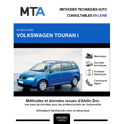 MTA Volkswagen Touran I MONOSPACE 5 portes de 03/2003 à 12/2006