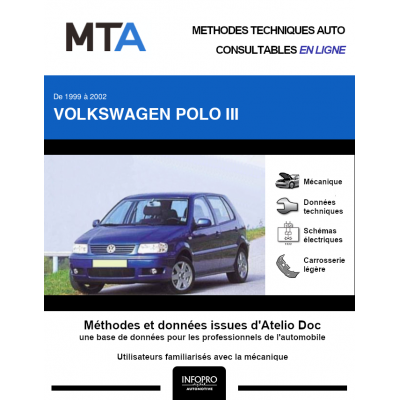 MTA Volkswagen Polo III HAYON 5 portes de 11/1999 à 12/2001