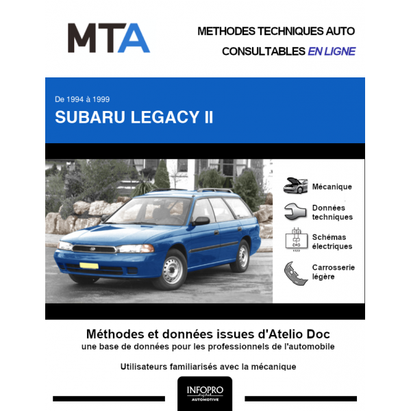 MTA Subaru Legacy II BREAK 5 portes de 07/1994 à 01/1999