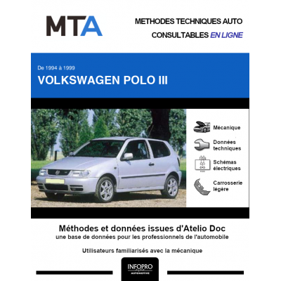 MTA Volkswagen Polo III HAYON 3 portes de 10/1994 à 11/1999