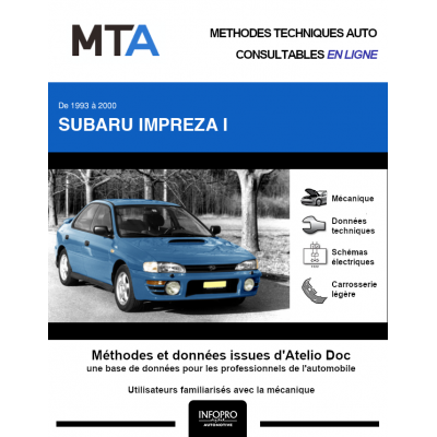 MTA Subaru Impreza I BERLINE 4 portes de 06/1993 à 09/2000
