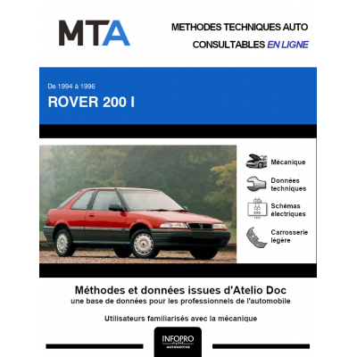MTA Rover 200 I HAYON 3 portes de 01/1994 à 03/1996