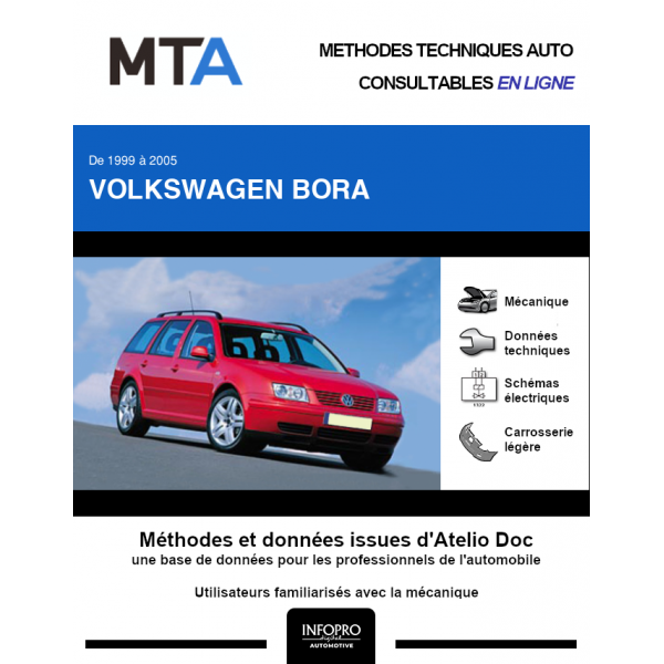 MTA Volkswagen Bora BREAK 5 portes de 06/1999 à 12/2005