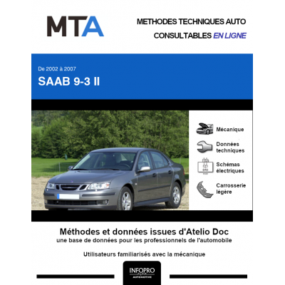 MTA Saab 9-3 II BERLINE 4 portes de 09/2002 à 09/2007