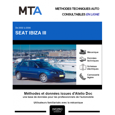 MTA Seat Ibiza III HAYON 5 portes de 03/2002 à 03/2006