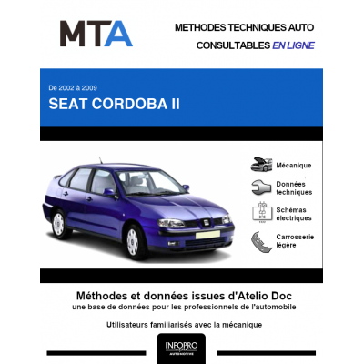 MTA Seat Cordoba II BERLINE 4 portes de 10/2002 à 05/2009
