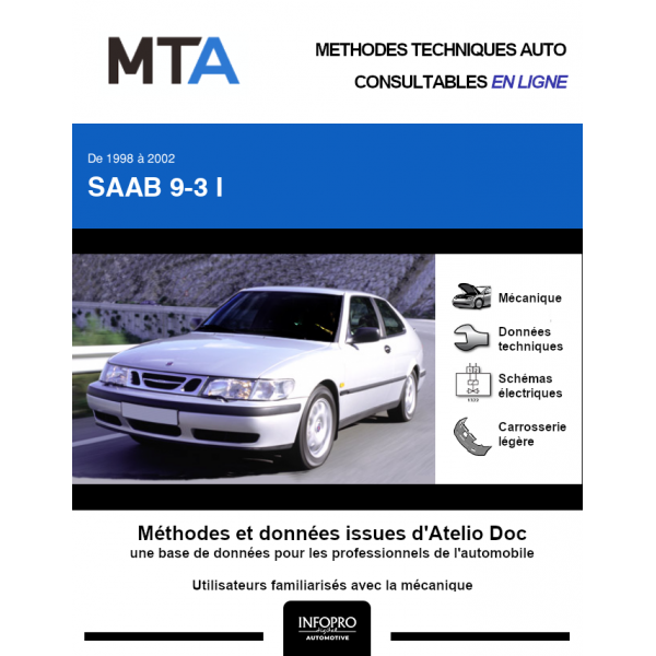 MTA Saab 9-3 I COUPE 3 portes de 05/1998 à 12/2002