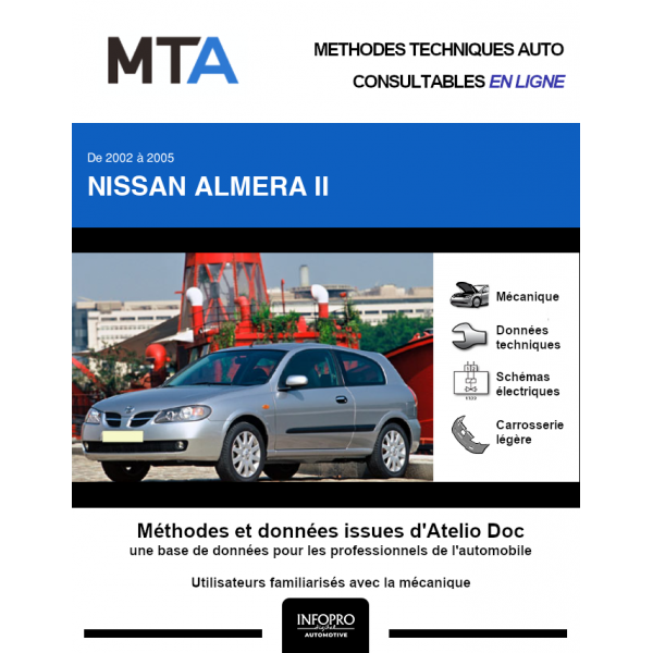 MTA Nissan Almera II HAYON 3 portes de 09/2002 à 12/2005
