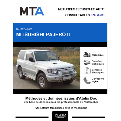 MTA Mitsubishi Pajero II BREAK 3 portes de 08/1997 à 07/2000