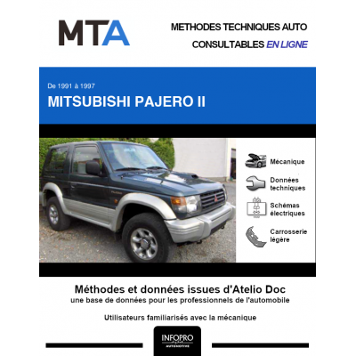 MTA Mitsubishi Pajero II BREAK 3 portes de 07/1991 à 08/1997