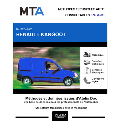 MTA Renault Kangoo I FOURGON 5 portes de 09/1997 à 03/2003