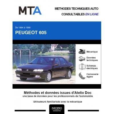 MTA Peugeot 605 BERLINE 4 portes de 07/1994 à 07/1999