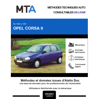 MTA Opel Corsa II HAYON 5 portes de 03/1993 à 04/1997