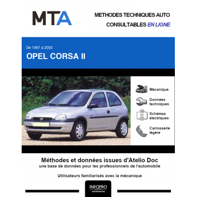 MTA Opel Corsa II HAYON 3 portes de 04/1997 à 10/2000