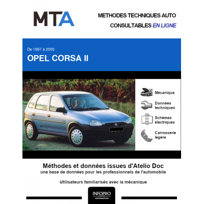 MTA Opel Corsa II HAYON 5 portes de 04/1997 à 10/2000