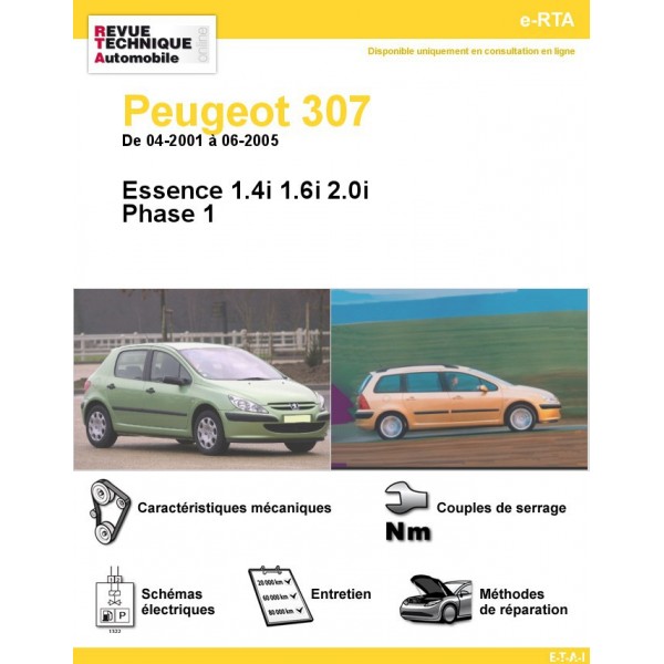 Revue Technique Peugeot 307 Essence De 042001 à 062005