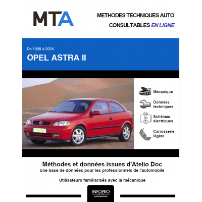 MTA Opel Astra II HAYON 3 portes de 04/1998 à 04/2004