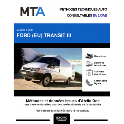 MTA Ford (eu) Transit III FOURGON 4 portes de 08/2000 à 09/2006