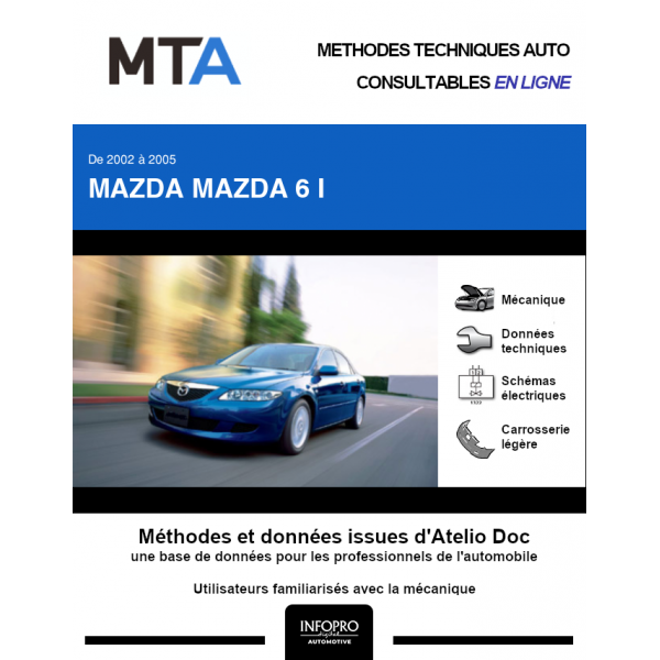 MTA Mazda Mazda 6 I BERLINE 4 portes de 04/2002 à 06/2005