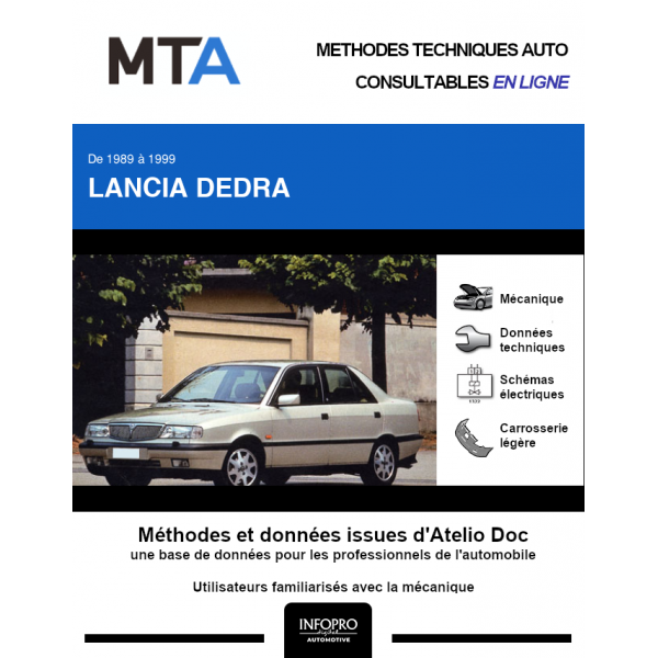 MTA Lancia Dedra BERLINE 4 portes de 11/1989 à 12/1999