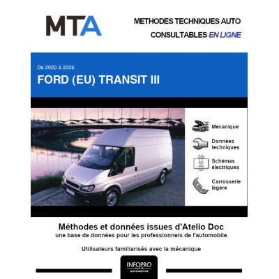 MTA Ford (eu) Transit III FOURGON 4 portes de 03/2000 à 09/2006