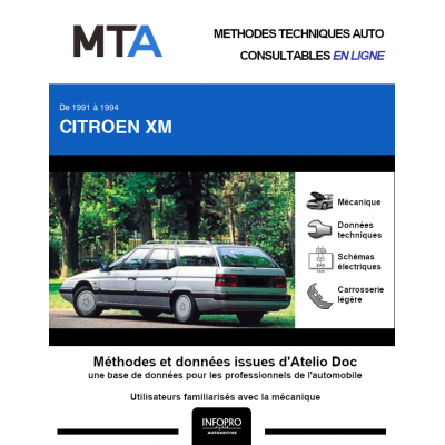 MTA Citroen Xm BREAK 5 portes de 09/1991 à 06/1994