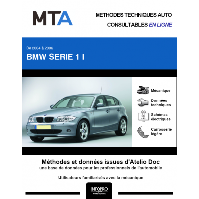 MTA Bmw Serie 1 I HAYON 5 portes de 05/2004 à 12/2006