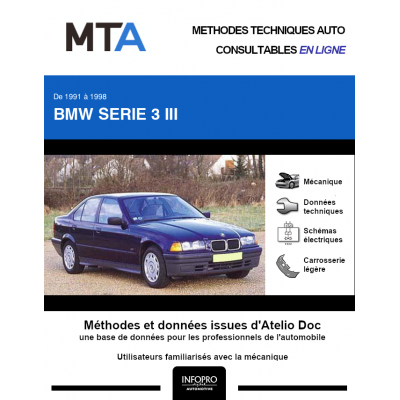 MTA Bmw Serie 3 III BERLINE 4 portes de 01/1991 à 04/1998