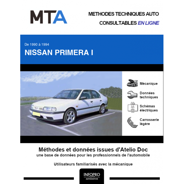 MTA Nissan Primera I HAYON 5 portes de 10/1990 à 10/1994