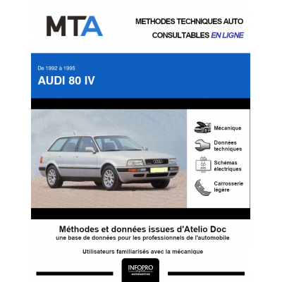 MTA Audi 80 III BREAK 5 portes de 11/1992 à 06/1995