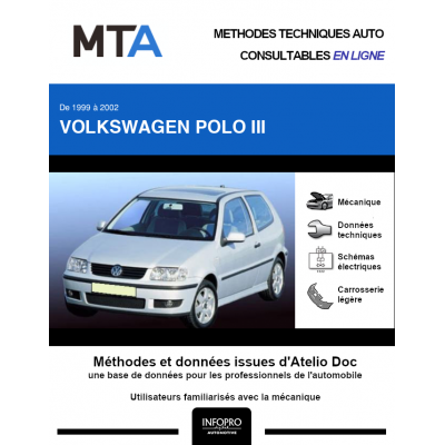 MTA Volkswagen Polo III HAYON 3 portes de 11/1999 à 12/2001