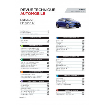 RTA 851 RENAULT MEGANE IV PHASE I (2015 à 2020)