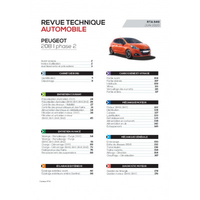 RTA 849 - PEUGEOT 208 PHASE 2 (2015 à 2019)