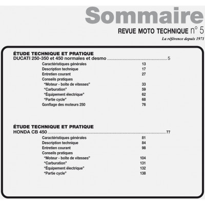 RMT PDF 5 - DUCATI 250-350 et 450 (1964 à 1972) - HONDA CB 450 (1966 à 1974)
